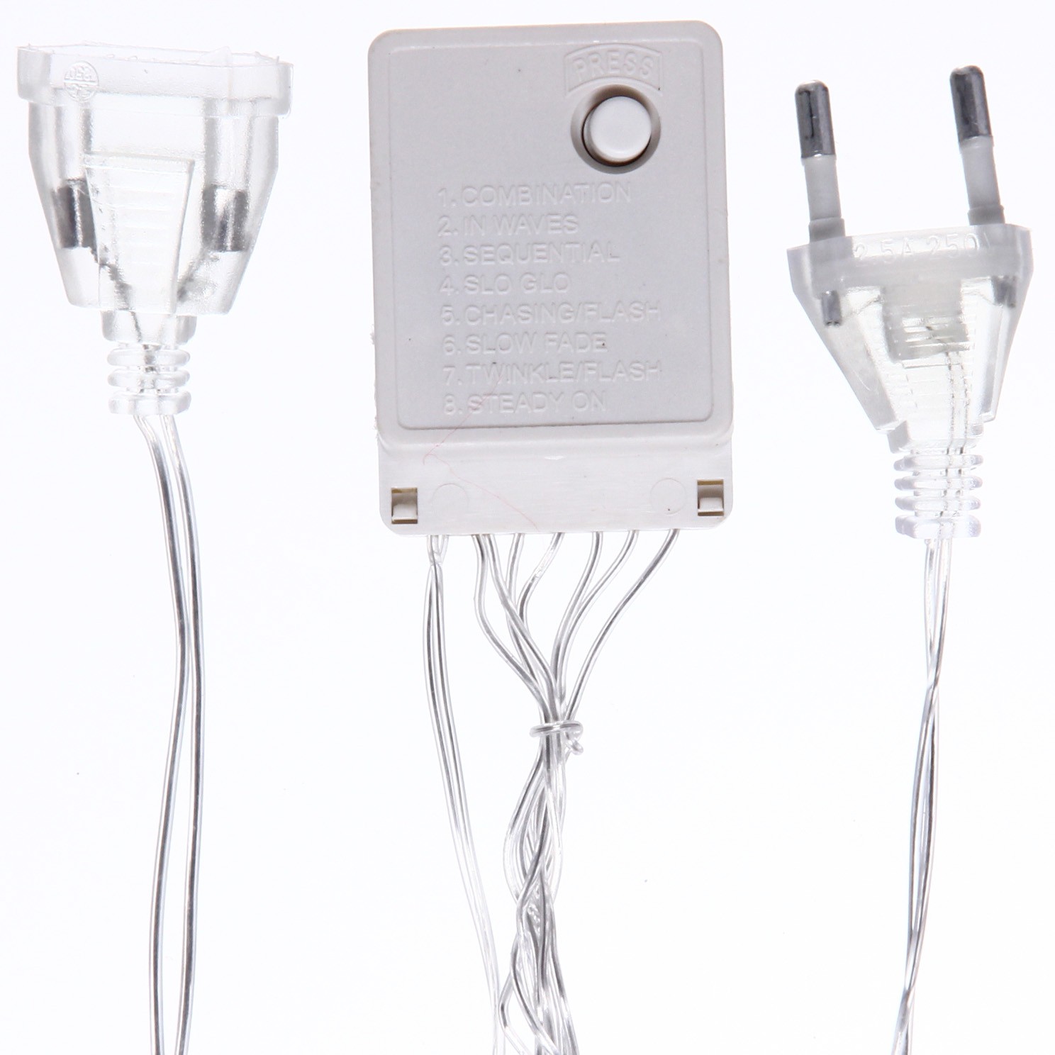 Гирлянда для дома ЗАНАВЕС ш1,5* в2,5 м 360 ламп LED, прозрач.пров, 8 реж, IP-20, Синий (возможность соединения)