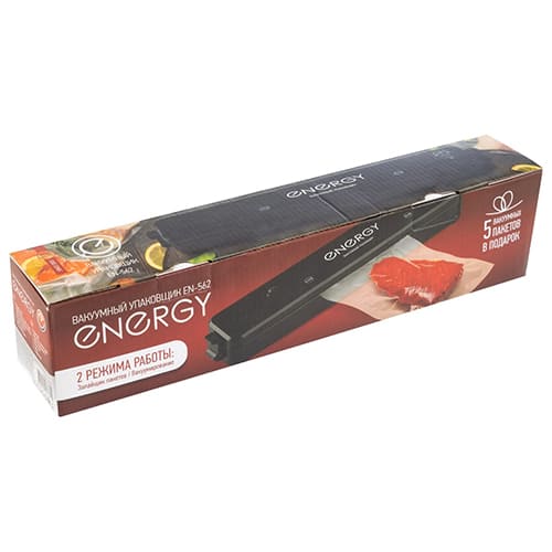 Упаковщик вакуумный Energy EN-562, чёрный, 1/