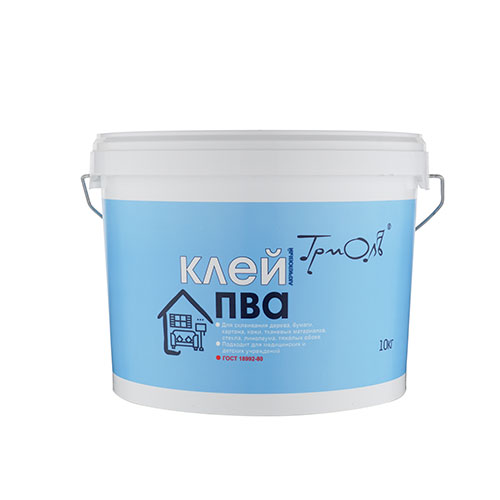 Клей ПВА 10кг, ТРИОЛЬ, ГОСТ усиленный универсальный, 1/1