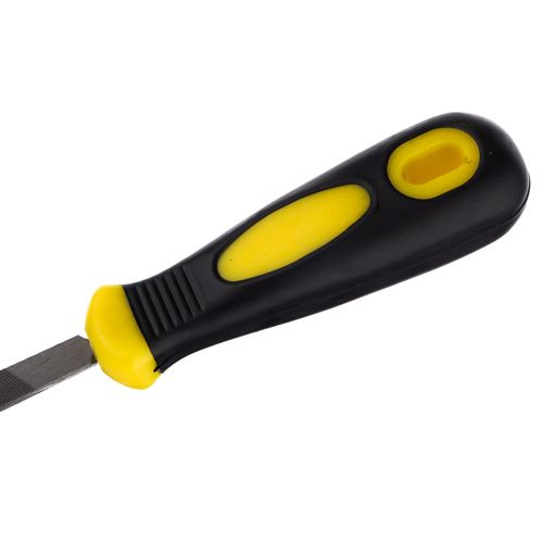 Напильник трехгранный 150мм, пластиковая ручка, 1/12/120