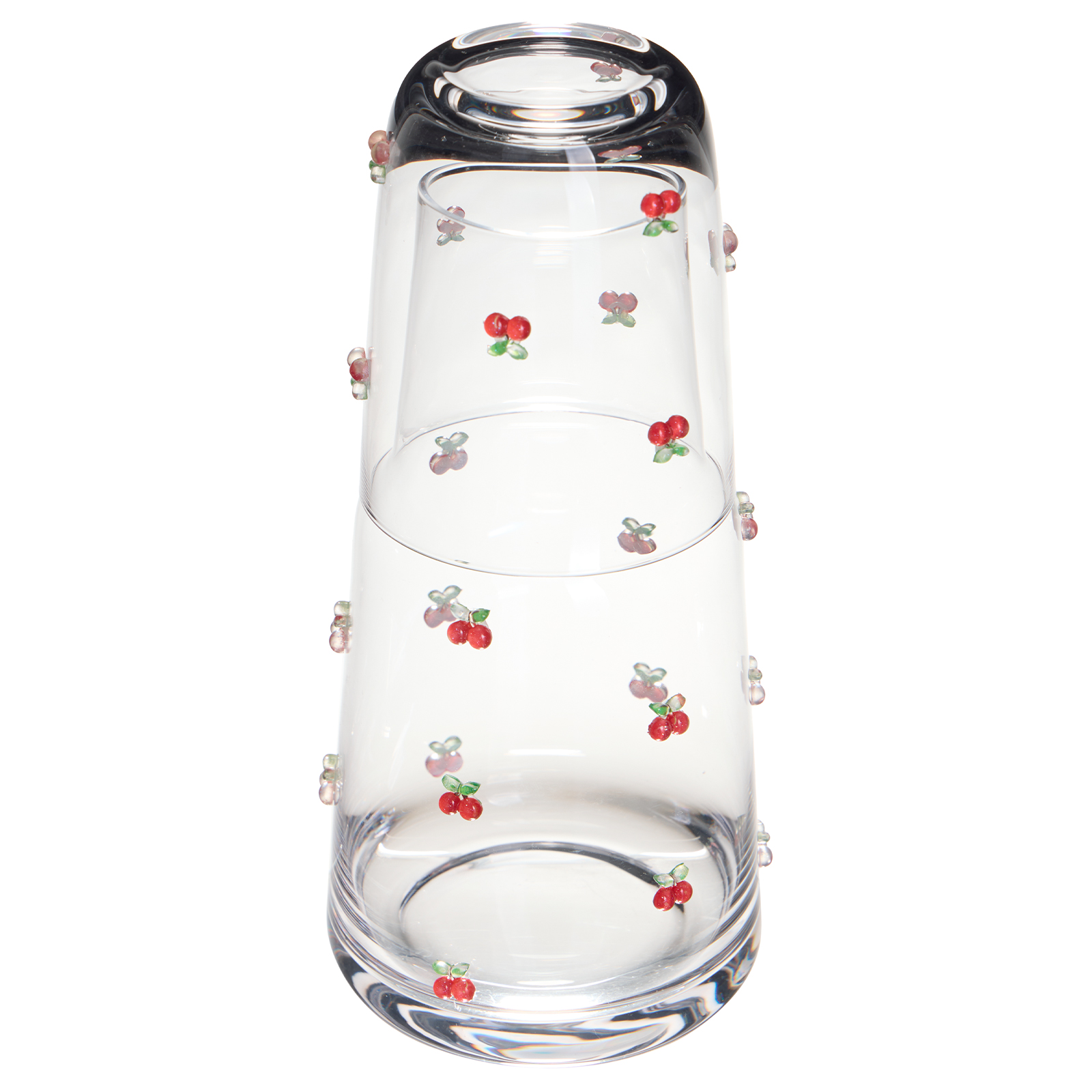 ГРАФИН С КРЫШКОЙ-СТАКАНОМ "FRUITY CHERRY" 890/330 МЛ