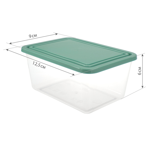 Емкость для продуктов прямоугольная 0.4 л IDEA М 1450, фисташковый