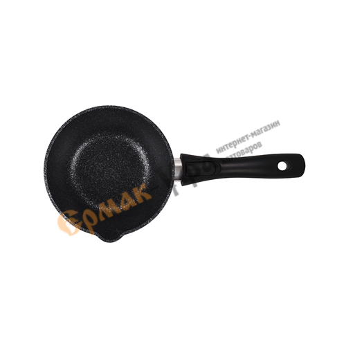 Ковш 1,5л с носиком, со съемной ручкой, стекл. крышка АП KUKMARA, темный мрамор, 1/3