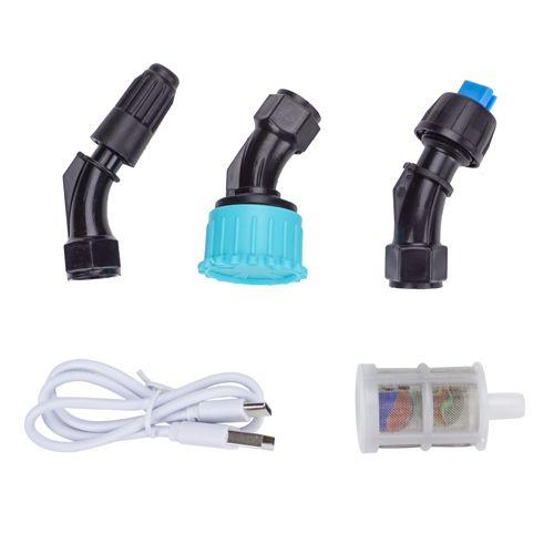 Опрыскиватель аккумуляторный с зарядкой от USB три насадки, садовый, шланг 3м.