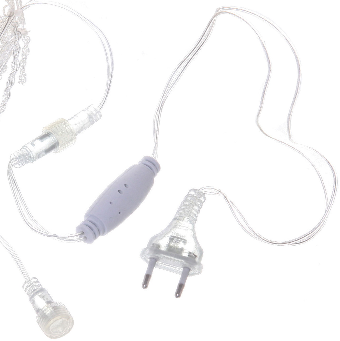 Гирлянда для дома БАХРОМА "Мерцание" ш3м* в30/50см 120 ламп LED, прозрачн.провод, авторежим, IP-20, Синий (возможность соединения)