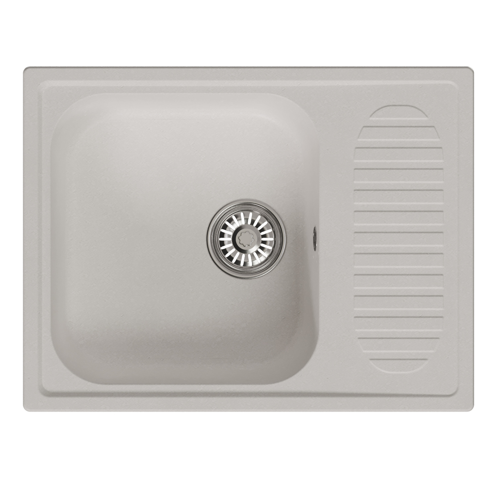 Мойка ML-GM18 с крылом, ультра-белая, 341, 640*490*190мм NEW