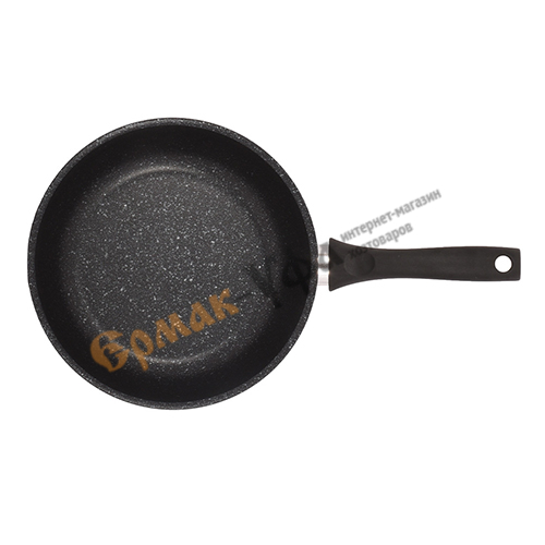 Сковорода 26 см, 60 мм с ручкой, АП смт262а KUKMARA, темный мрамор, 1/5