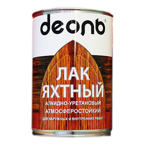 Лак яхтный полуматовый 0,75л алкидно-уретановый, ДЕОЛЬ, быстросох. , 6/6