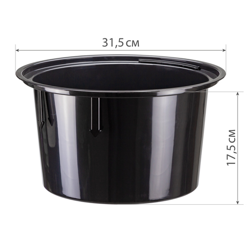 Горшок для цветов Дюна d 340 мм h 630 мм 42 л белый, со вставкой, 1/1