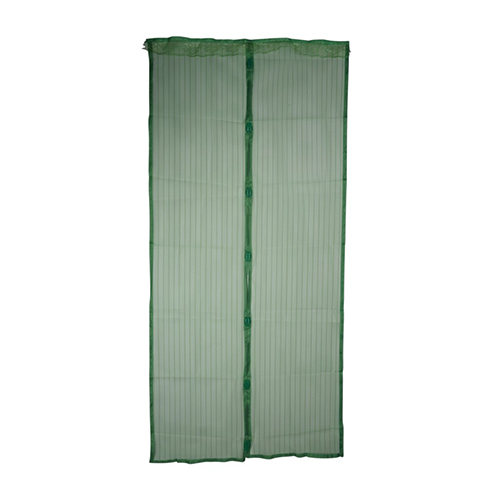 Сетка антимоскитная 100х210см, с декоративной накладкой, зеленая, вшитый магнит и внешний птичка, в комплекте гвозди, 1/10/120