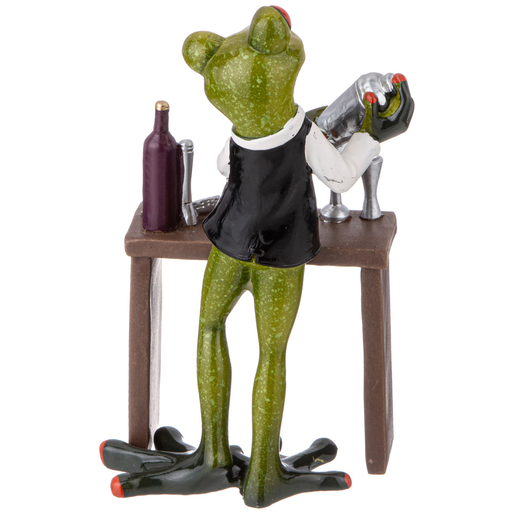 ФИГУРКА ДЕКОРАТИВНАЯ, ЛЯГУШКА-БАРМЕН, 9, 5Х6, 5Х16, 2 СМ