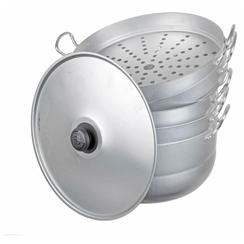 Мантоварка 13,0л с 4-мя сетками, с крышкой, штампованный алюминий, БЕЛАЯ КАЛИТВА, 1/1