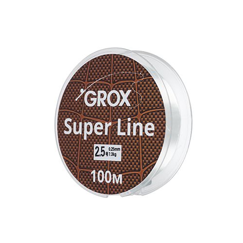 Леска GROX Super Line Универсальная 0,25х100м, 7,3кг 1/500