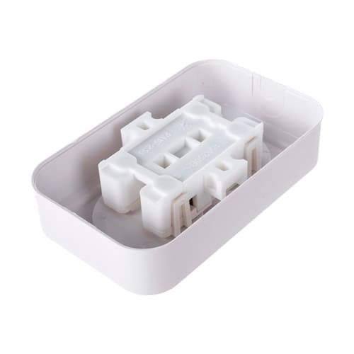 Розетка ОП 2-местн б/з BYLECTRICA, РА16-238, Пралеска БЕЛАЯ, 1/60