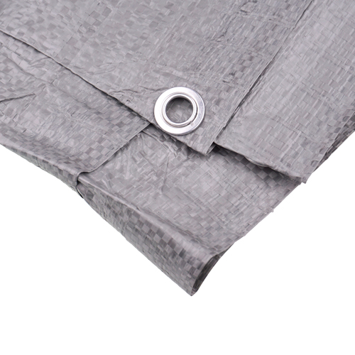 Тент строительный полипропилен Миротент, 2м*3м, серый, 60г/м2, шаг люверса 100см, 1/1