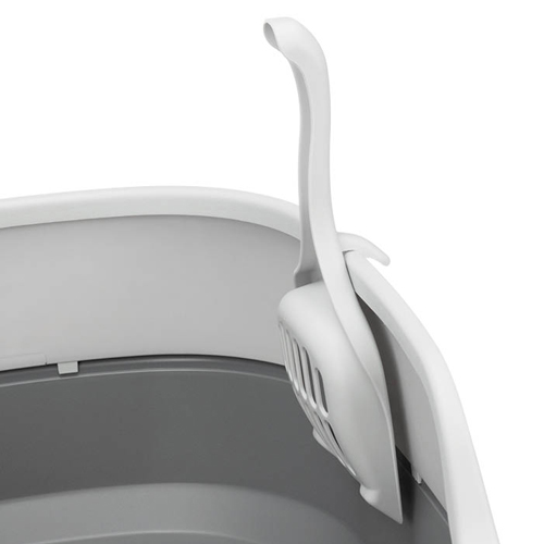 Лоток для кошек IDEA ЛЯ-МУРР М 1834, 480х355 мм, с высоким бортом, совок, смоки