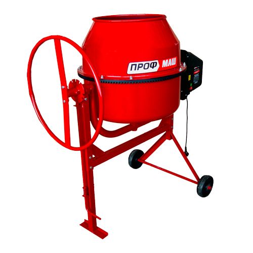 Бетоносмеситель ПРОФМАШ Б 160, полиамидный венец, рычаг