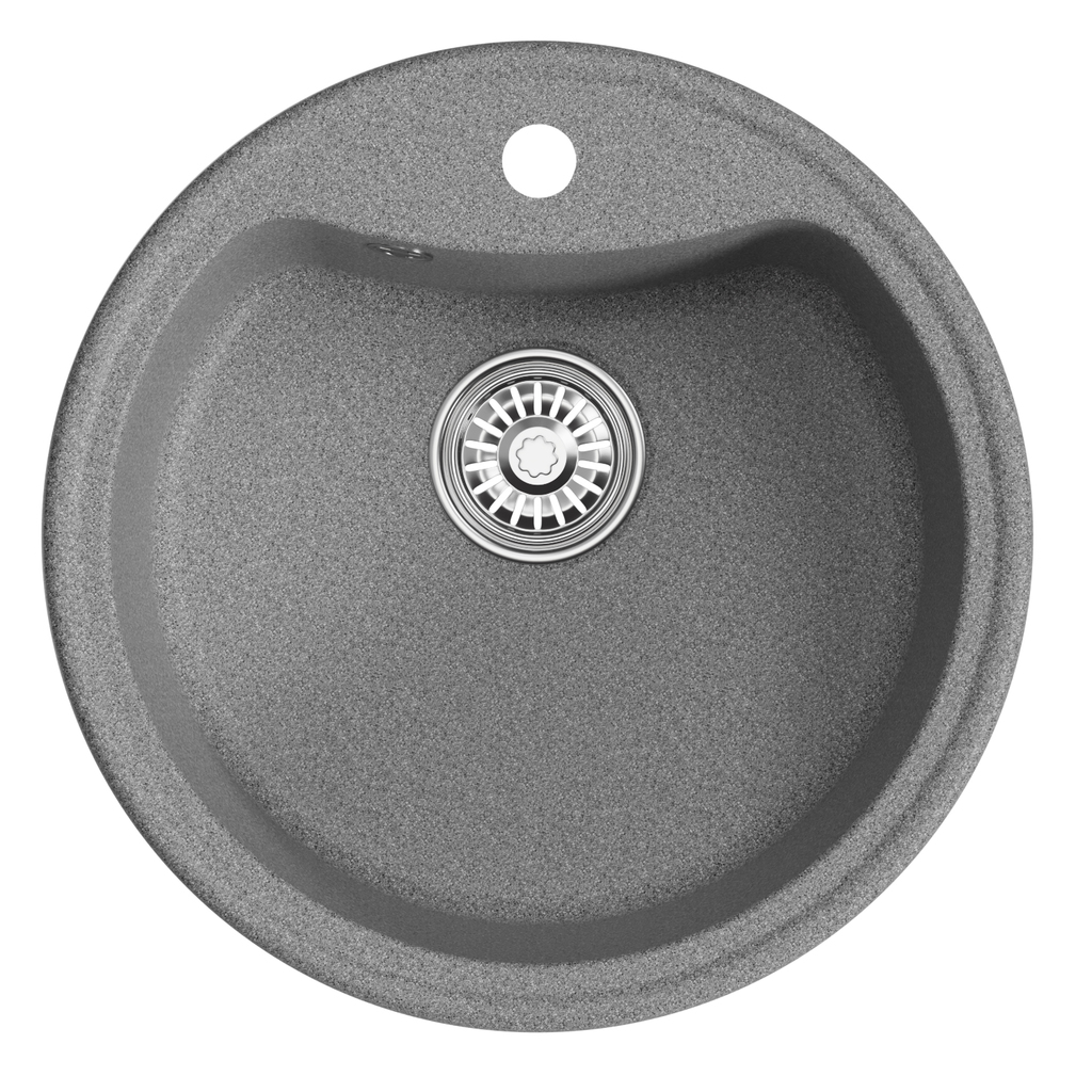 Мойкa ML-GM09 круглая, темно-серая, 309, 510 мм, глуб. чаши 190 NEW