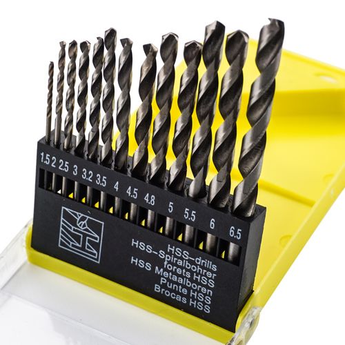 Набор сверл по металлу цилиндрический хвостовик 1. 5-6. 5мм 13 шт Барракуда пластиковый кейс, 1/200
