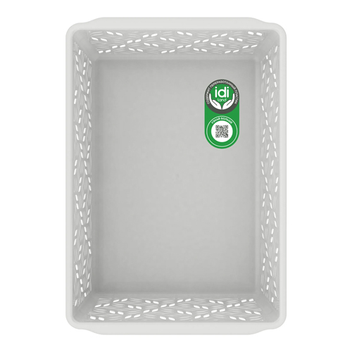 Корзинка универсальная 6.7 л Homver Linden 221313421/03, 290х190х150 мм, светло-серая