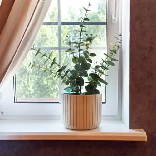 Горшок для цветов Шато d-380мм h-300мм 29л белый ротанг, 1/1