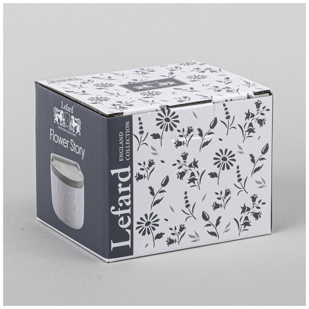 БАНКА LEFARD, FLOWERS STORY, С ДЕРЕВ. КРЫШКОЙ 11, 5*10, 5*9 СМ 450 МЛ