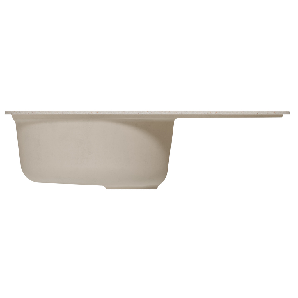 Мойка ML-GM16 овальная с крылом, бежевая, 328, 730*460*180мм NEW