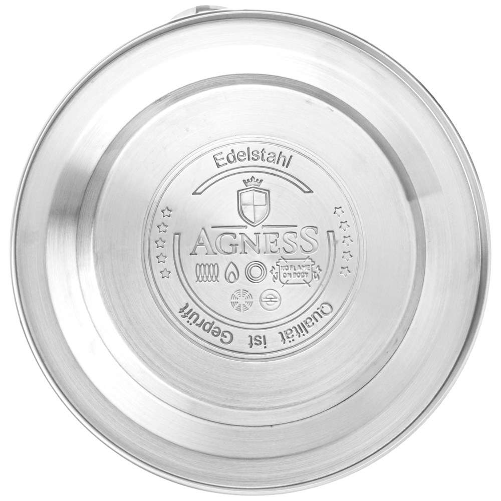 ЧАЙНИК AGNESS СО СВИСТКОМ 3, 0 Л НЖС, ТЕРМОАККУМУЛИРУЮЩЕЕ ДНО, ИНДУКЦИЯ, КОР=12ШТ