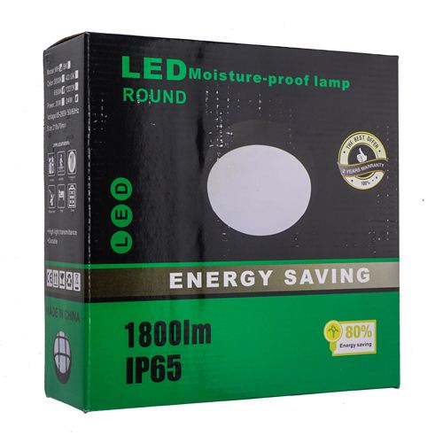 Светильник влагозащитный круглый, 24 Вт, 1/30