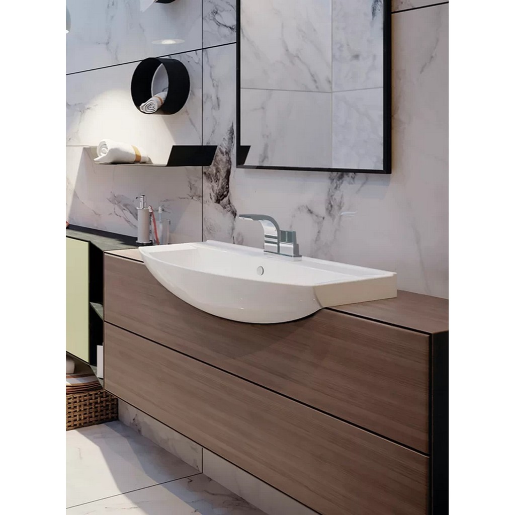 Раковина накладная, Best-65, белая, без кроншт, Sanita Luxe, WB.FN/Best/65-C/WHT