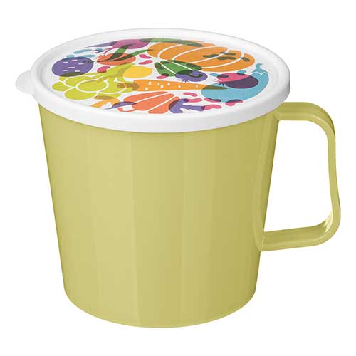 Контейнер-кружка 750 мл Homver 221198890/00, с декором, микс 1