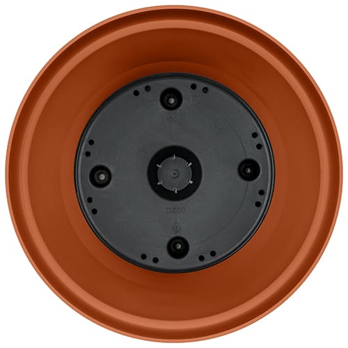 Горшок для цветов 10 л Homver Tarragon 221610632/01, 280 мм, со вставкой, терракотовый