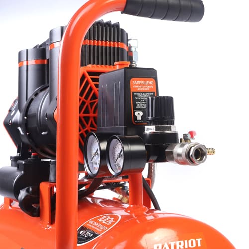 Компрессор Patriot поршневой безмасляный KDS 280 F24, 280 л/мин, 1.45 кВт, 8 бар, 24 л, 2800 об/мин, быстросъем + елочка 1/4