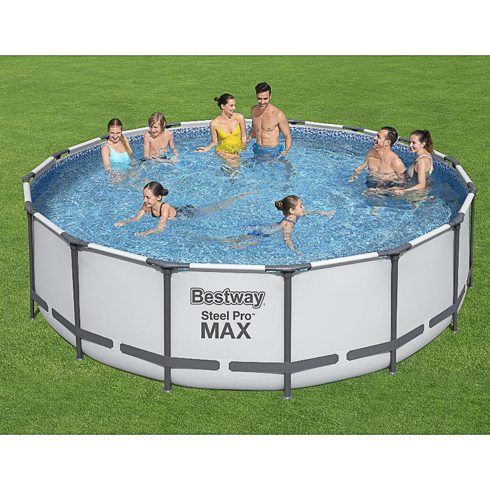 BESTWAY Круглый бассейн, фильтр-насос, лестница, чехол, 488x122см, 5612Z