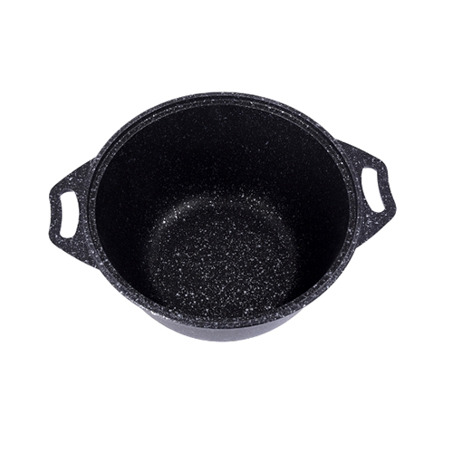 Кастрюля 4,0 л, со стеклянной крышкой, АП кмт42а KUKMARA, темный мрамор, 1/3