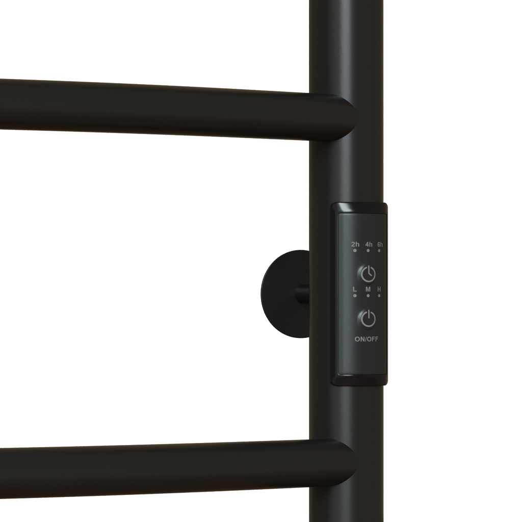 Полотенцесушитель MIXLINE CAPELLA 60х50, таймер, 251Вт, 3 перекладины + ПОЛКА электрический ЧЕРНЫЙ