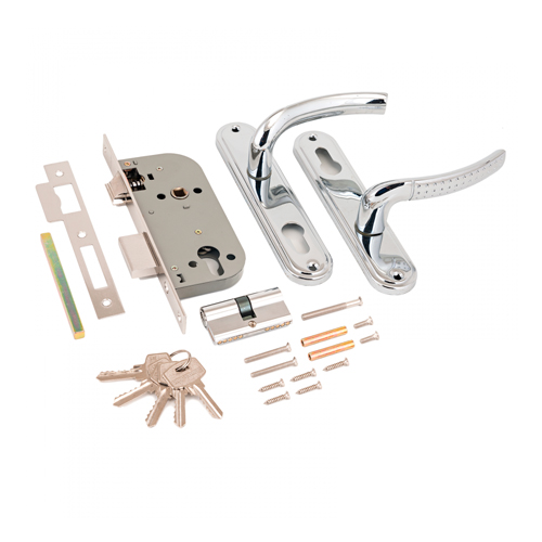 Замок врезной 132/1 СР АЛЛЮР хром с/руч, 1/12