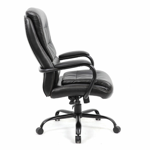 Кресло офисное BRABIX PREMIUM, Heavy Duty HD-004,  НАГРУЗКА до 200 кг, экокожа, черное, 531942