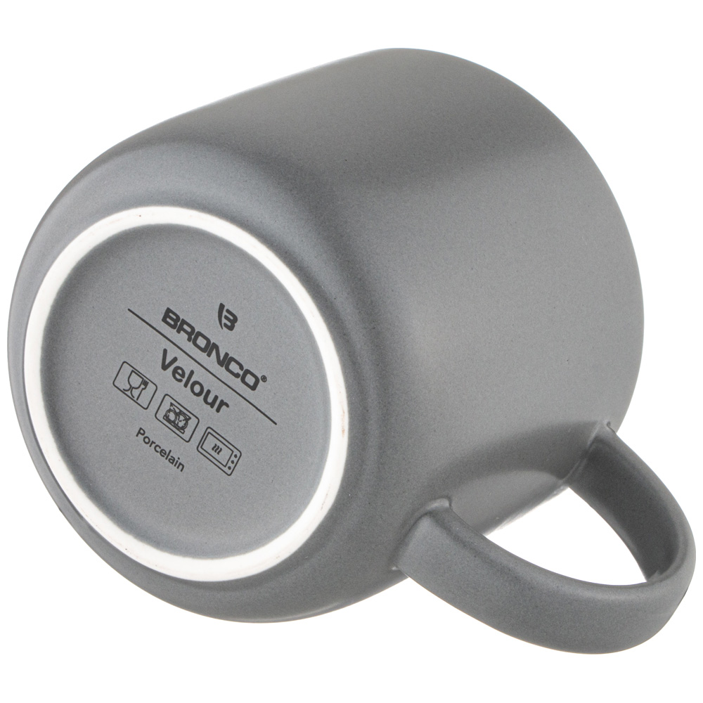 КРУЖКА BRONCO, VELOUR, 440 МЛ ТЕМНО-СЕРАЯ, МАЛ=4ШТ./КОР=24ШТ.