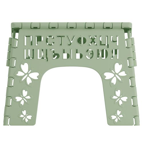 Табурет детский Алфавит складной, зеленый, 5/10