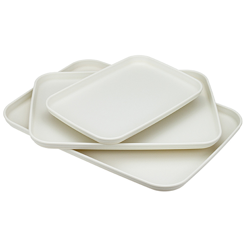 Поднос IDEA М 1108, набор из 3-х штук, белый ротанг