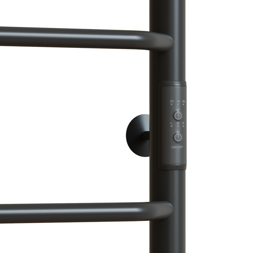 Полотенцесушитель MIXLINE MIRA 60х50, таймер, 201 Вт, 4 перекладины электрический ГРАФИТ