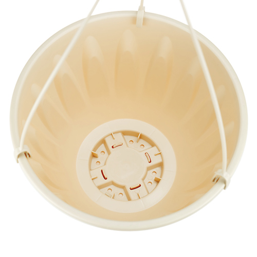 Горшок для цветов Алиция d-250мм белая глина подвесной, с поддоном, 1/20