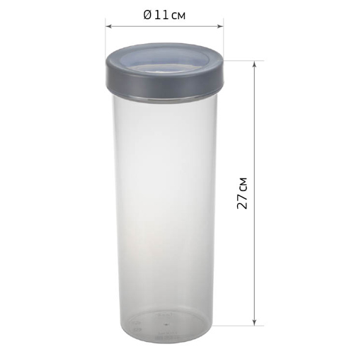 Емкость для продуктов 1.7 л ОПТИМ М 1478, графитовая