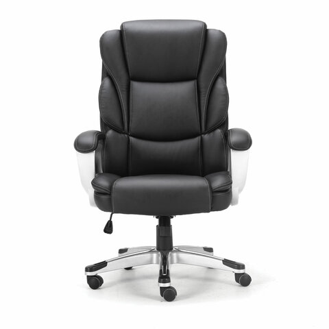 Кресло офисное BRABIX PREMIUM, Rest EX-555,  пружинный блок, экокожа, черное, 531938
