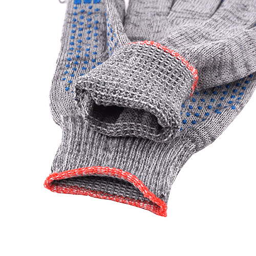 Перчатки х/б серые, белые 10 кл, 5-нит с ПВХ, Агидель, 10/300