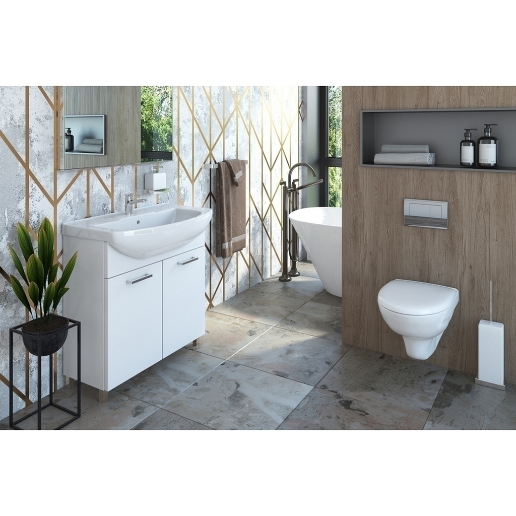 Унитаз подвесной, Элеганс ЛЮКС, дюро м/лифт быстросъемн белый, Rosa