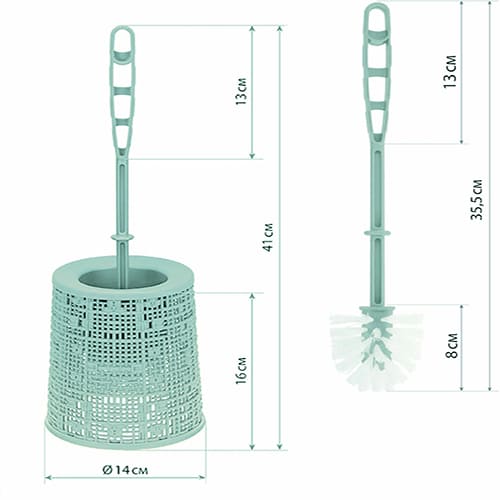 Ерш для туалета Бязь, морская волна, 1/12