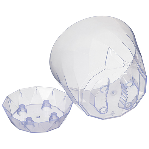 Горшок для орхидей 2.3 л Homver Laurel 221615141/01, 175 мм, с поддоном, сиреневый транспарент