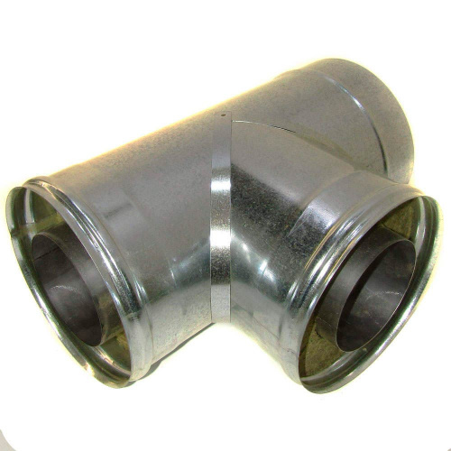 Тройник сэндвича 90*200*110 Оц 0,5 мм + Нм 0,5 мм д/дымохода, 1/1